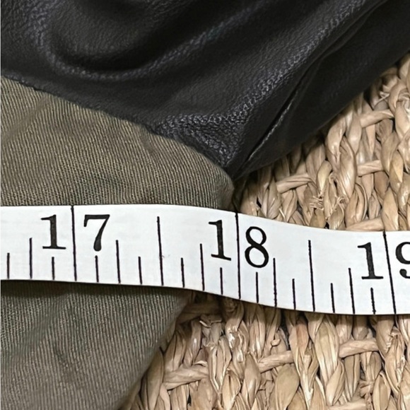 EDGE  Jacket with faux leather sleeves, front zipper & snap closure - Picture 8 of 10